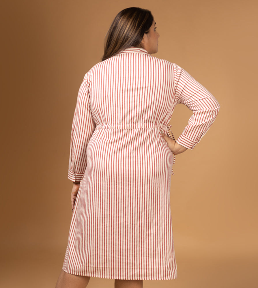 Sizeupp | Plus Size  Dress For Women | XL - 7XL | 100% Cotton | Print | Beige